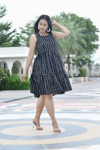 RIVA PRINTED TIERED SHORT DRESS