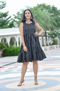 RIVA PRINTED TIERED SHORT DRESS