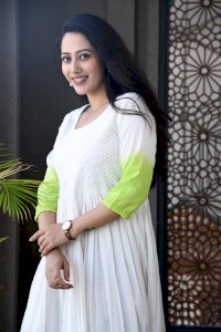 GREEN COTTON SCHIFFLI OMBRE DRESS