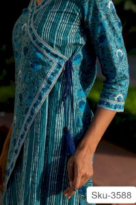 MALLIGA COTTON PRINTED KURTA SET