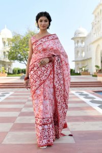 PRANAVI FLORAL COTTON BATIK SAREE 