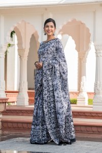NIVA FLORAL COTTON BATIK SAREE