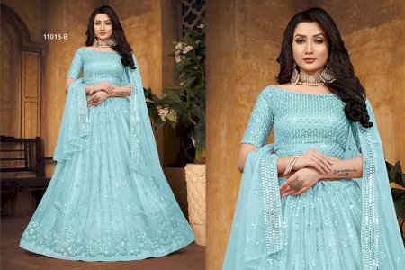 MIRROR MAGIC LEHENGA D. NO 11018-B